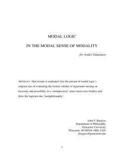 modal logic in the modal sense of modality