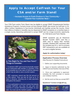 Apply to Accept CalFresh for Your CSA and/or Farm Stand!