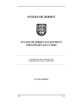 States of Jersey Investment Strategies (July 2016)