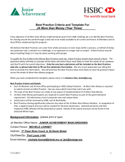 Best Practices Presentation Submission
