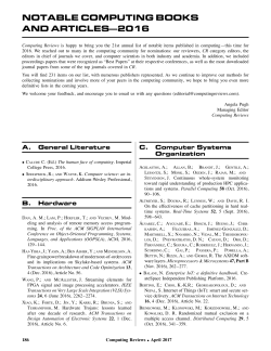 notable computing books and articles&mdash;2016