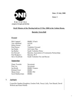 One Barnsley May 23rd 2008 Minutes