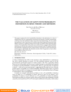the valuation of safety with probability distortion in mind