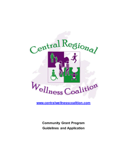heritage grant application - Central Regional Wellness Coalition