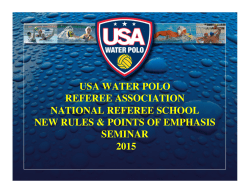usa water polo referee association national referee school new rules