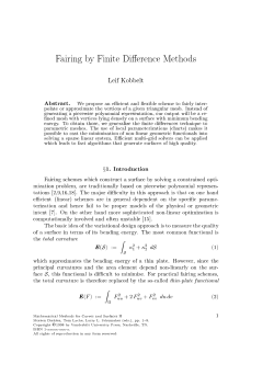 Fairing by Finite Di erence Methods