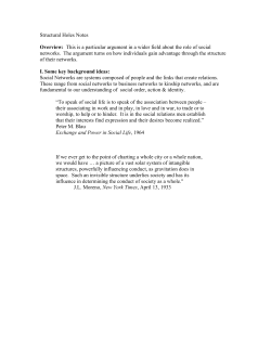 Structural Holes Notes Overview: This is a particular argument in a