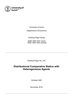 Distributional Comparative Statics with Heterogeneous Agents