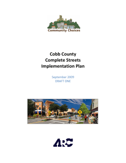 Cobb County Complete Streets Implementation Plan