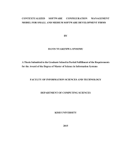 contextualized software configuration management model for small