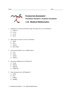 Academic Foundation 1.31 Medical Mathematics