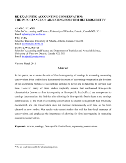 RE-EXAMINING ACCOUNTING CONSERVATISM