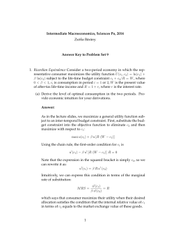 Intermediate Macroeconomics, Sciences Po, 2014 Zs&oacute;fia B&aacute;r&aacute;ny