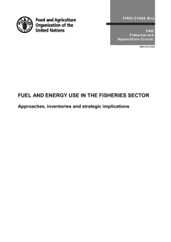 Fuel and energy use in the fisheries sector