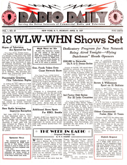 18 WLW-WHN ShoW"s Set - Old Time Radio Researchers Group
