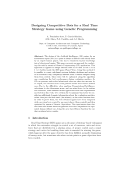 Designing Competitive Bots for a Real Time Strategy Game using