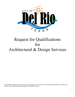 R2017 031 RFQ Packet Del Rio Community Sports