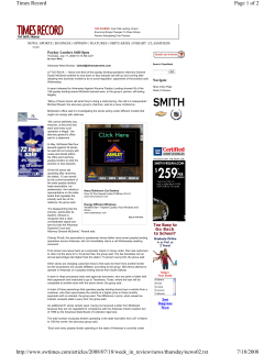 Page 1 of 2 Times Record 7/18/2008 http://www.swtimes.com
