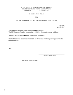 RFP Response Template