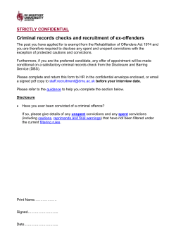 Criminal Record Checks