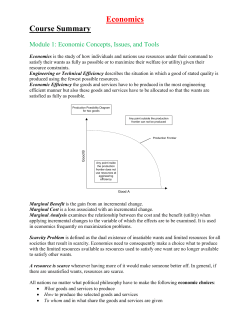 Module 2: An Overview of Economics