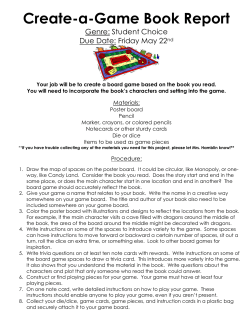 Create-a-Game Book Report