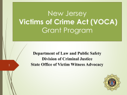 Allowable Costs - Office of Victim Witness Advocacy