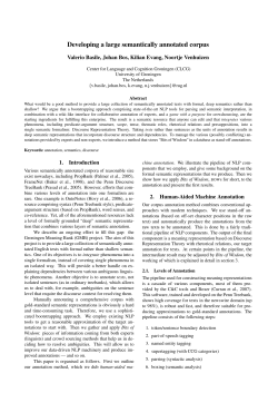 Developing a large semantically annotated corpus