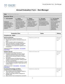 Annual Evaluation/Non-Manager