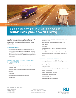 large fleet trucking program guidelines (50+ power units)