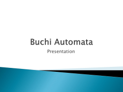 Butchi Automata - Computer Science Department