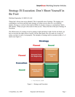 Strategy IS Execution: Don`t Shoot Yourself in the Foot