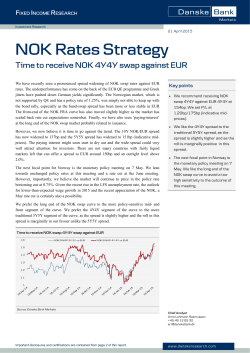 NOK Rates Strategy: Time to receive NOK 4Y4Y swap rate against