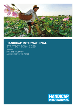 HANDICAP INTERNATIONAL STRATEGY 2016