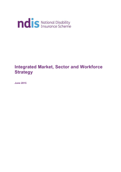 NDIS Integrated Market, Sector and Workforce Strategy
