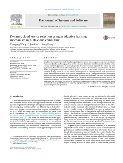 Dynamic cloud service selection using an adaptive learning