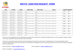 Match Sanction Request Form