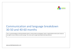 Communication and language breakdown 30-50 and 40