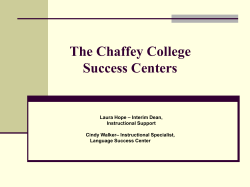 Chaffey College`s 8 Success Centers Rancho Cucamonga Campus
