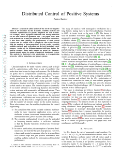 Distributed Control of Positive Systems