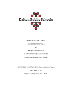 Invitation to Bid - Dalton Public Schools