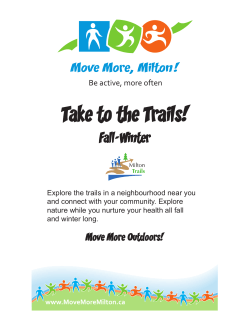 Move More, Milton! Take to the Trails Brochure