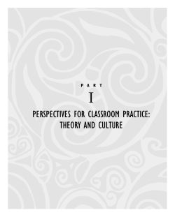 perspectives for classroom practice: theory and