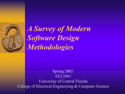 Survey of Modern Software Design Methodologies