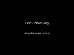 Grid Scheduling
