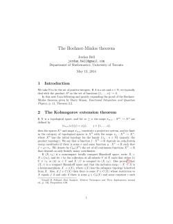 The Bochner-Minlos theorem