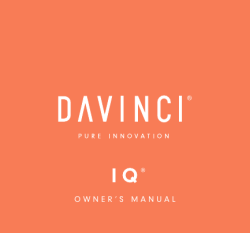 owner`s manual - DaVinci Vaporizer