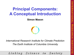 Principal Components - International Research Institute for Climate