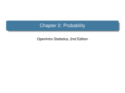 Chapter 2: Probability
