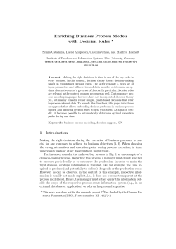Enriching Business Process Models with Decision Rules ⋆